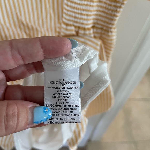 NWT ListIcle yellow striped dress - Picture 5 of 5